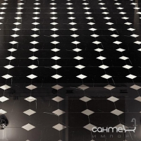 Плитка для підлоги DEVON&DEVON ELITE 5 (black marquinha - white carrara) ddelite5mne-Bi