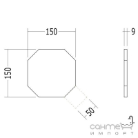 Плитка для підлоги DEVON&DEVON HERITAGE 15x15 ottagono (black) de15otne