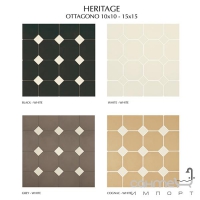 Плитка для підлоги DEVON&DEVON HERITAGE 10x10 ottagono (black) de01otno