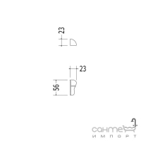 Плитка керамическая уголок для рамки DEVON&DEVON LAMBRIS End piece for frame 1 (cream) cglamteco1cr