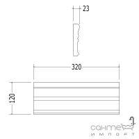 Плитка керамічна рамка - фриз DEVON&DEVON LAMBRIS Frame 3 (warm grey) cglamc3wg