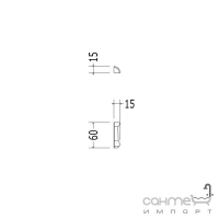 Плитка керамічна куточок для рамки DEVON&DEVON LAMBRIS End piece for frame 2 (black)