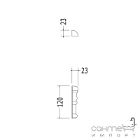 Плитка керамическая уголок для рамки DEVON&DEVON LAMBRIS End piece for frame 3 (warm grey) cglamteco3wg