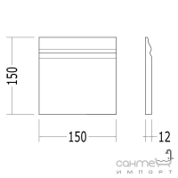 Плитка керамічна плінтус DEVON&DEVON SIMPLY plinth (white) dc1515pBi