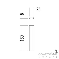 Плитка керамическая соединение в угол DEVON&DEVON SIMPLY fitting for corner (white) dc2515aBi