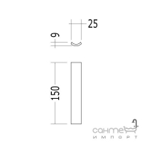 Плитка керамическая соединение для кромки DEVON&DEVON SIMPLY fitting for edge (white) dc2515sBi