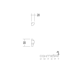 Плитка керамическая уголок для рамки DEVON&DEVON SIMPLY end piece for frame (black) dctecone