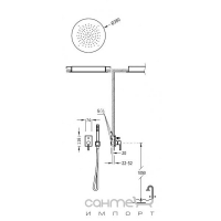 Встраиваемая душевая система Tres Max-Tres 062.180.09 Хром 