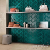 Плитка із білої глини декор Atlas Concorde Ewall White Gold Damask 8EDW