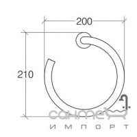 Кольцо для полотенец Lineabeta Baketo 5209.29
