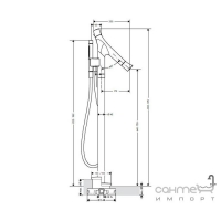 Підлоговий змішувач-термостат для ванни Axor Starck Organic 12016000 хром