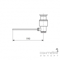 Донный клапан для раковины 1”1/4 без окна для уровня воды, с воротником Bellosta 01-0137/3 Хром