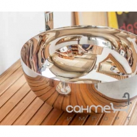 Раковина металлическая круглая на столешницу Cipi Loft (CP950/M/OC-CROMO/CHROME)  