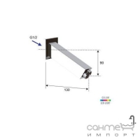 Настенный излив с LED-подсветкой Remer Rubinetterie Q Color 91 QR хром