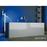 Напольный смеситель для ванны с LED-подсветкой и душевой лейкой Remer Rubinetterie Q Color QR 08 хром