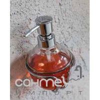 Настінний скляний диспенсер для рідкого мила або шампуню із хромованою помпою Cipi Rhum (CP908WC RHUM)