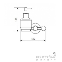 Дозатор для жидкого мыла с настенным держателем Bellosta Pascal/Noel/Romina 01-0353/1 Хром