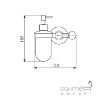 Дозатор для жидкого мыла с настенным держателем Bellosta Pascal/Noel/Romina 01-0353/2 Хром
