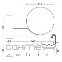Настенный круглый металлический светильник Cipi Circle (L2012)  