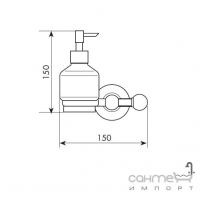 Дозатор для жидкого мыла с настенным держателем Bellosta Joconde 01-4053/1 Хром