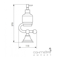 Дозатор для жидкого мыла с настольной подставкой Bellosta Joconde 04-4054/1 Золото