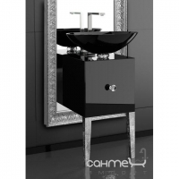 Раковина на столешницу Glass Design Cristallo DE MEDICI Collier COLLIERT30 Black with transparent base