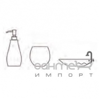 Набір для ванної кімнати (склянка+дозатор+мильниця) Glass Design Golf VetroFreddo GOLFSETPOХХ