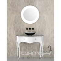 Кругле дзеркало у дерев'яній оправі Glass Design Specchio tondo FLOMIRRONO mat black