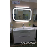 Заоваленное зеркало с LED подсветкой Liberta Solo 900x700