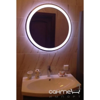 Овальное (круглое) зеркало с LED подсветкой Liberta Lacio 900x600