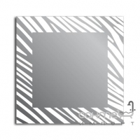 Квадратное зеркало с LED подсветкой Juergen LED Zebrano 70х70