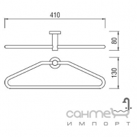 Кольцо, вешалка для полотенец/халата Nobili Rubinetterie Plus ACPL51CR Хром