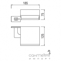 Тримач для туалетного паперу Nobili Rubinetterie Cube ACCB30/COCR