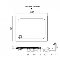 Душевой поддон с антискользящим покрытием Disegno Ceramica H6 (PD10080601), цвет белый