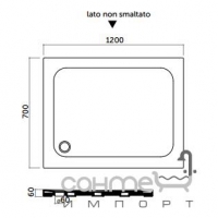 Душовий піддон з антиковзким покриттям Disegno Ceramica H6 (PD12070601), кольоровий