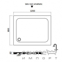 Душевой поддон с антискользящим покрытием Disegno Ceramica H6 (PD12080601), цвет белый
