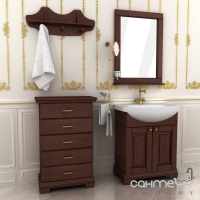Зеркало для ванной комнаты Ваша Мебель Дельфин 60 коричневый