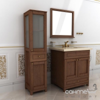 Зеркало для ванной комнаты Ваша Мебель Мрамор 70 коричневый