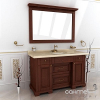Зеркало для ванной комнаты Ваша Мебель Мрамор 130 коричневый