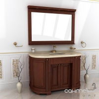 Зеркало для ванной комнаты Ваша Мебель Мрамор 140 бежевый