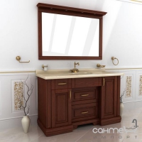 Зеркало для ванной комнаты Ваша Мебель Мрамор 150 коричневый