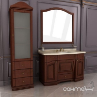 Зеркало для ванной комнаты Ваша Мебель Прима 130 коричневый