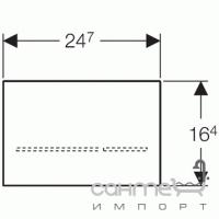 Смывная клавиша Geberit Sigma 80 116.091.SM.1, зеркальное стекло