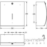 Антивандальный настенный дозатор бумажных полотенец Franke Stratos STRX600 (7612210006425)