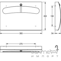 Антивандальний настінний дозатор паперових сидінь для унітазу Franke Stratos STRX680 (7612210010323) (2000057401)