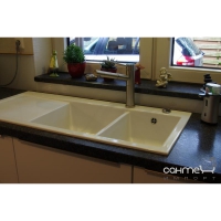 Керамічна кухонна мийка SystemCeram Mera Double AL (лівостороння) стандартні кольори