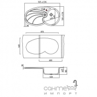 Керамическая кухонная мойка SystemCeram Sigma 92 AL (левосторонняя) стандартные цвета