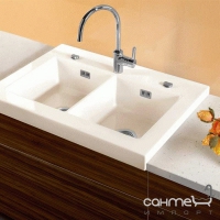 Керамічна кухонна мийка SystemCeram Quanto 90 Z 750 мм стандартні кольори