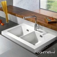Керамическая кухонная мойка SystemCeram Quanto 90 E 600 мм стандартные цвета
