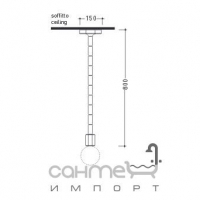 Модульный керамический подвесной светильник Flaminia Make Up MKL80 белый